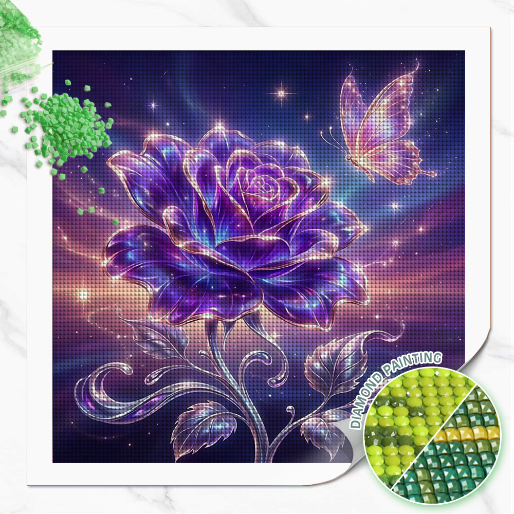 Resin Art Of Rose - Алмазная мозаика Huacan: Полноценная квадратная/круглая алмазная