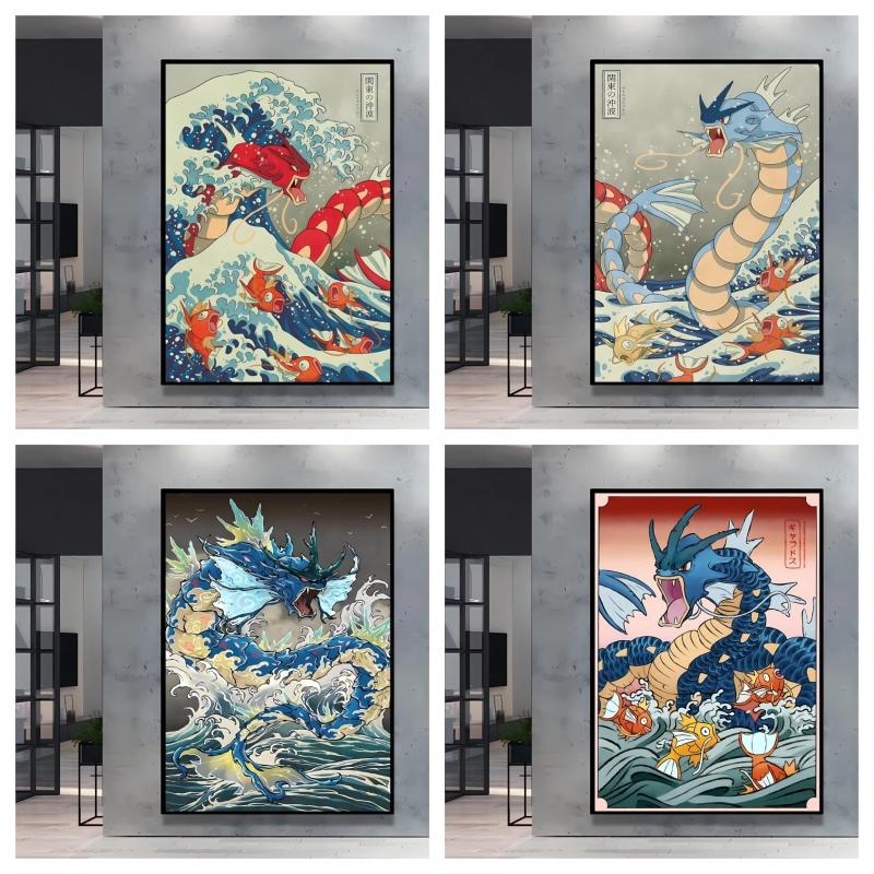 Resin Art Wall Decor - Японский классический аниме-постер с изображением покемона