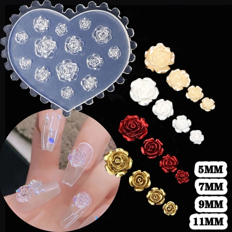 Resin Art Of Rose - 3D-формы для декора ногтей в виде