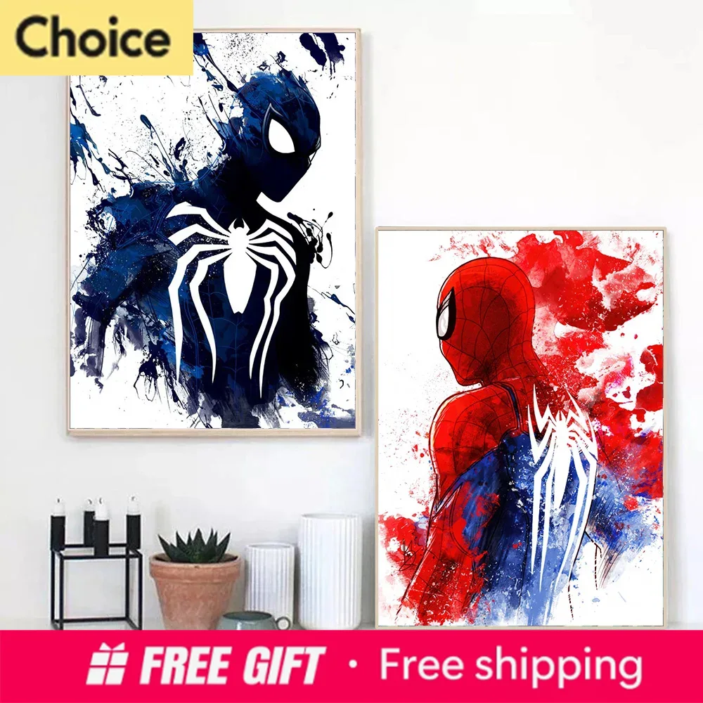 Resin Art Wall Decor - Акварельные постеры с Человеком-пауком из фильмов