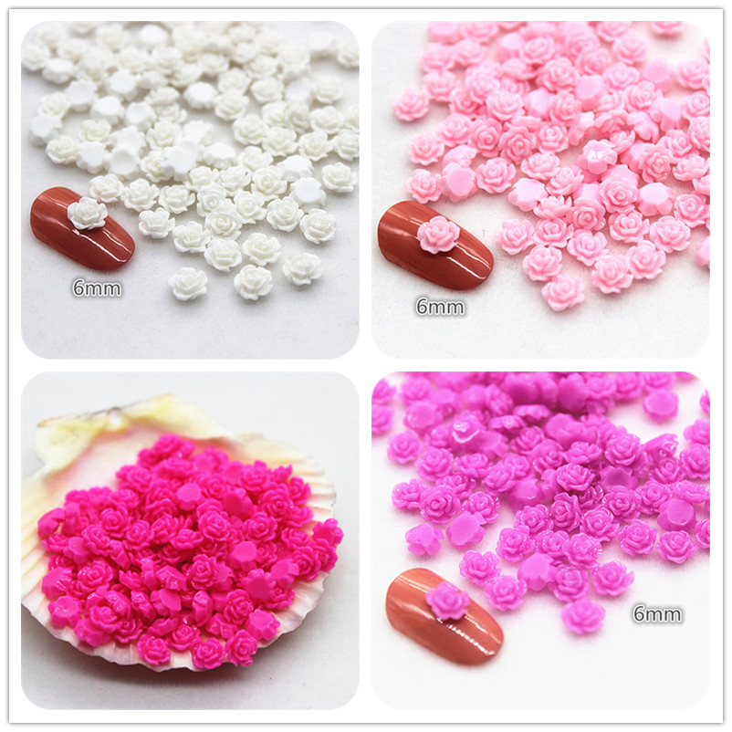 Resin Art Of Rose - 100 шт. 6 мм кабошон из
