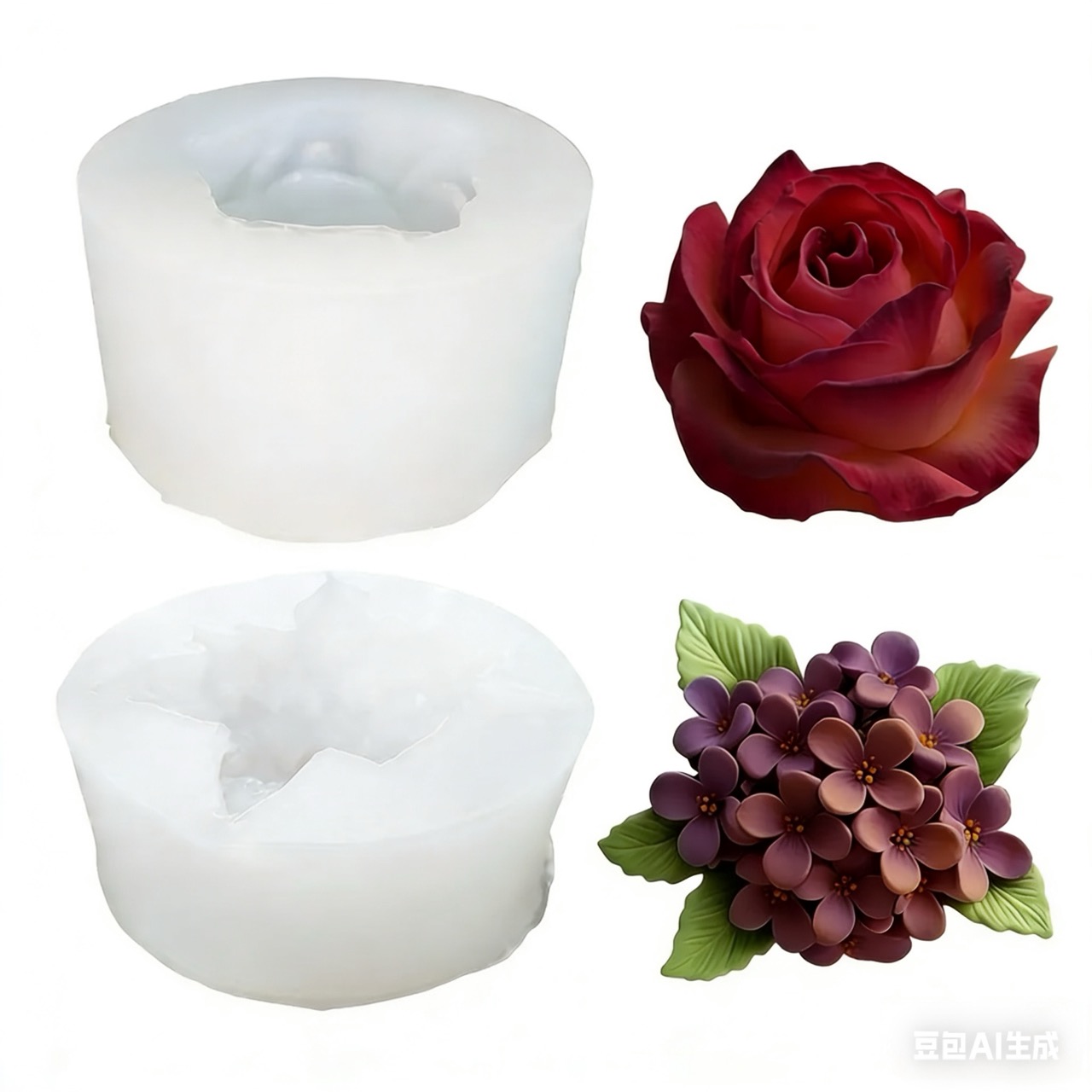 Resin Art Of Rose - 2 шт. 3D силиконовые формы с