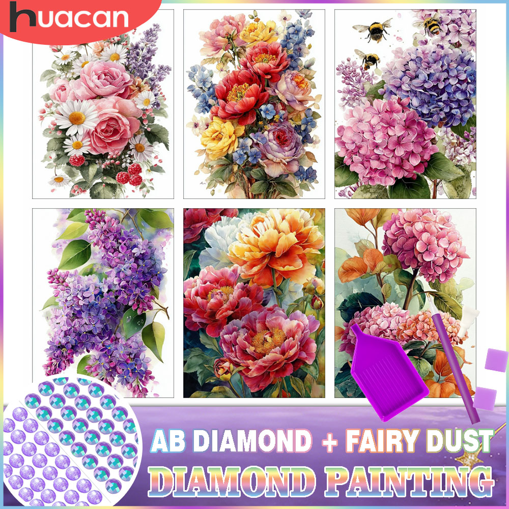Resin Art Of Rose - Набор для алмазной вышивки HUACAN: Цветы