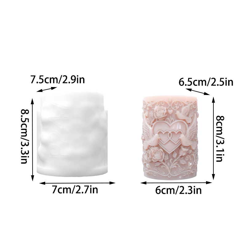 Двойное сердце, белый голубь,  – обзор и цена Resin Art Of Rose