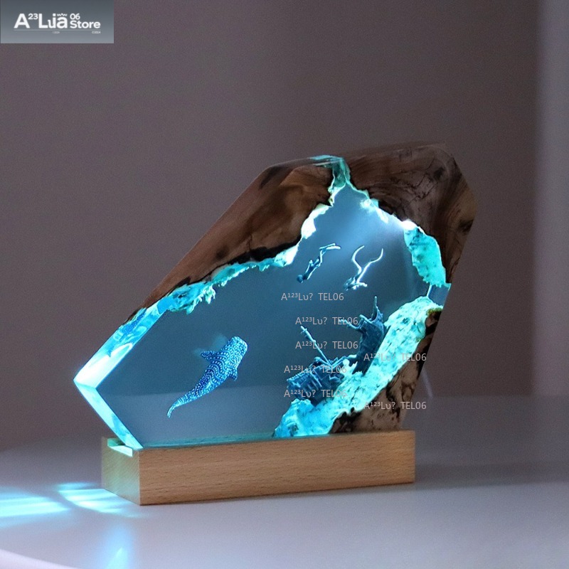 Ночник из дерева и смолы с мор – обзор и цена Resin Art And Wood