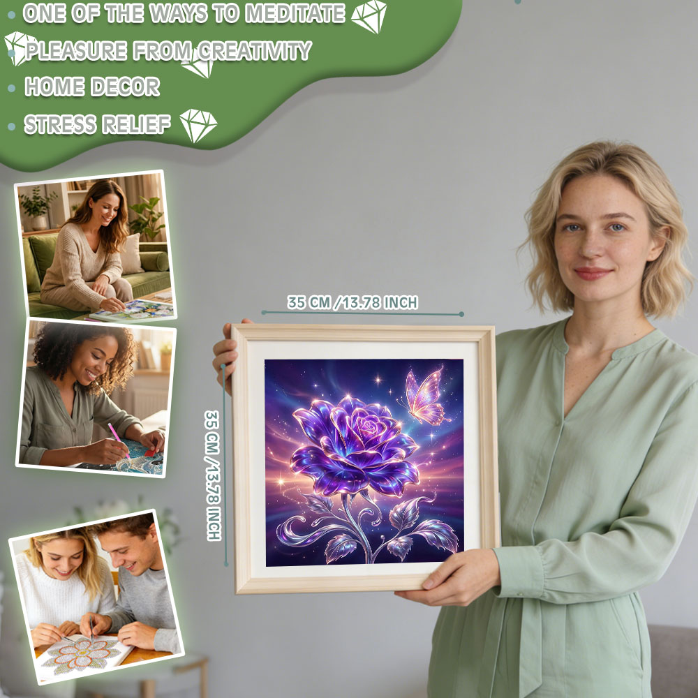 Алмазная мозаика Huacan: Полно – обзор и цена Resin Art Of Rose