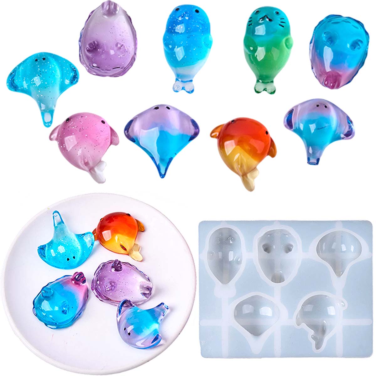 3D-форма из силикона «Манта» в – обзор и цена Resin Art Mould