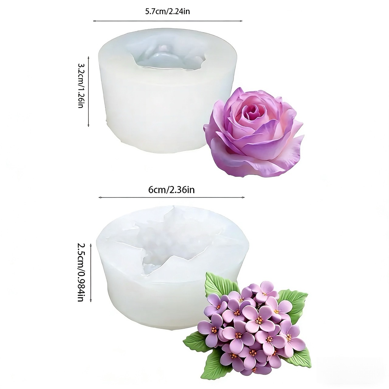 2 шт. 3D силиконовые формы с ц – обзор и цена Resin Art Of Rose